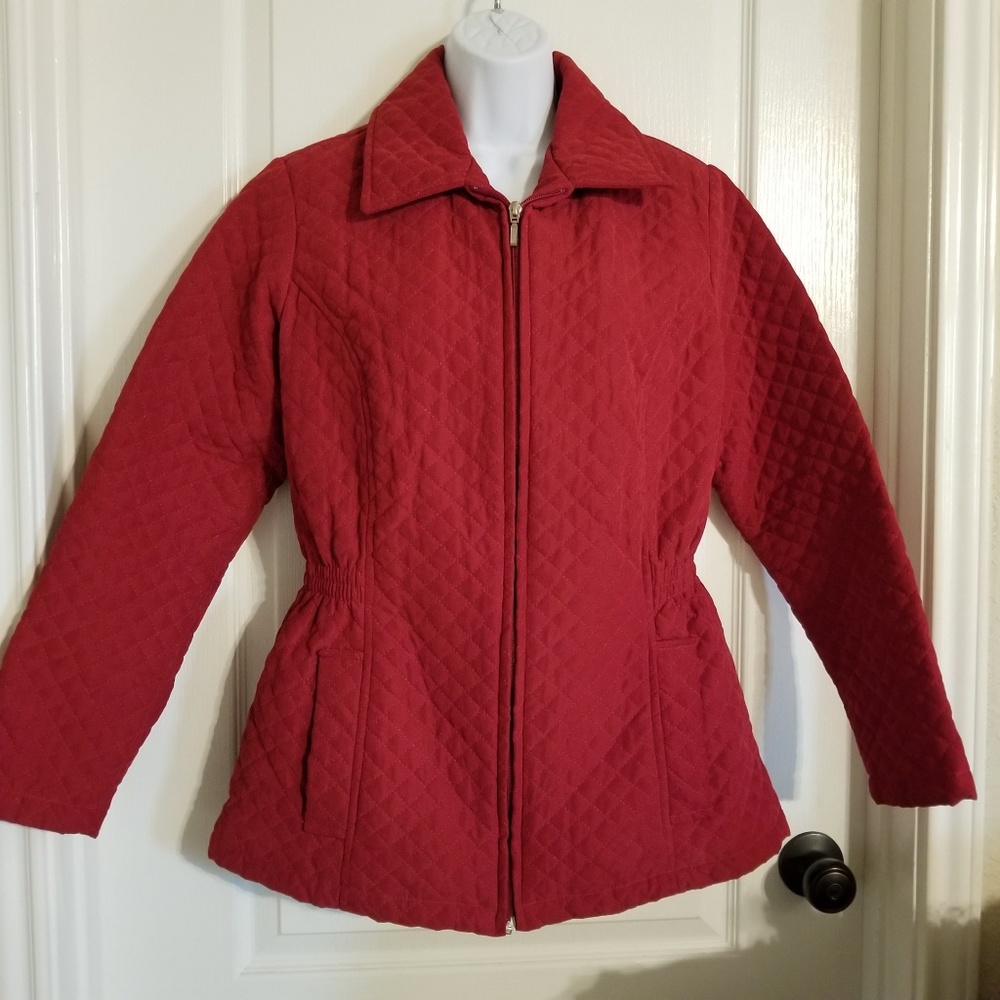 Quilted Jacket Wine Red SM